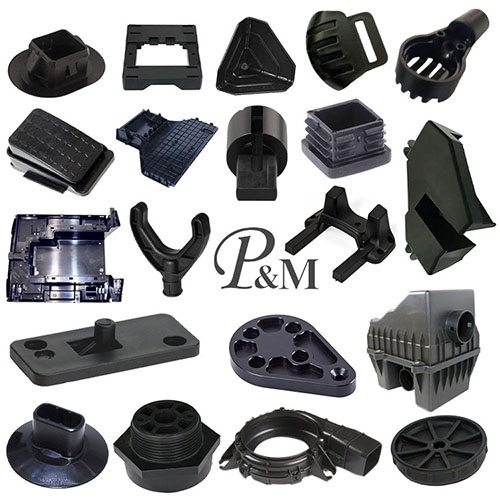 Schwarzes PVC-Spritzgussteil