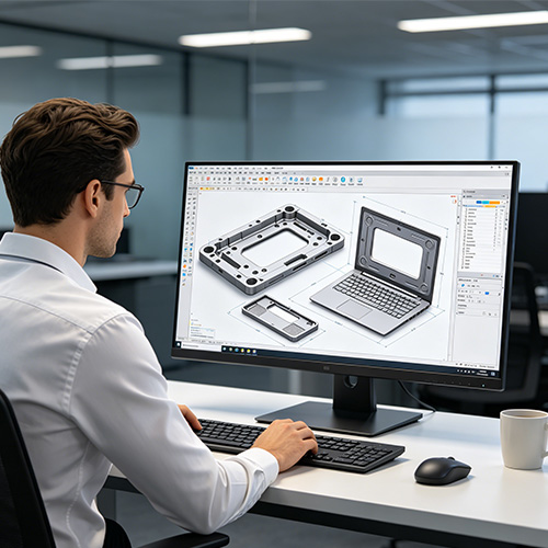 Kundenspezifisches Formen von Laptop-Teilen