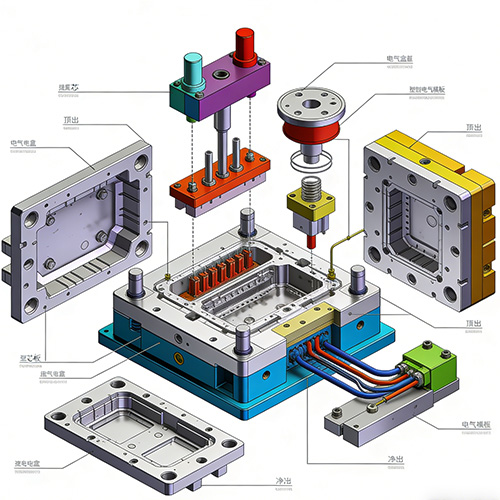 Spritzgießen von Kunststoff-Elektrokästen