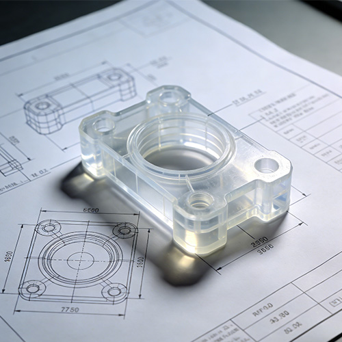 Kundenspezifisches Teil für die CNC-Bearbeitung von Kunststoffen